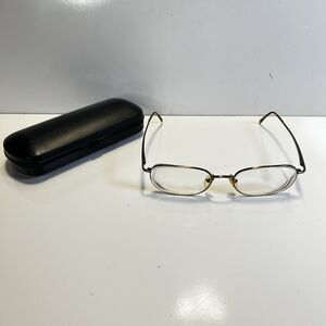 Oliver and Mac Ramsey BRN Eyeglasses FRAMES ONLY Unisex Gold Full Rim 54-19-140